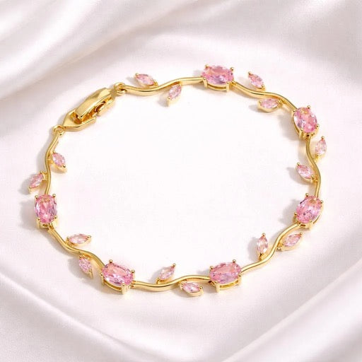 Roselle Pink Tennis Bracelet