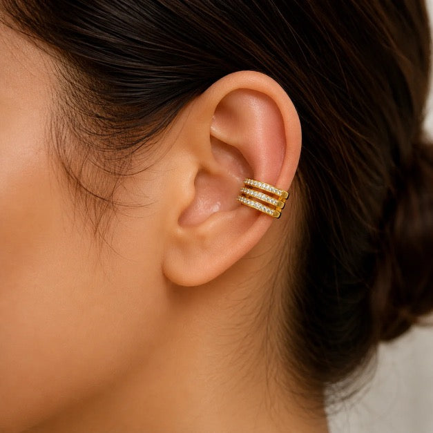 Minimal Triple Ear Cuff