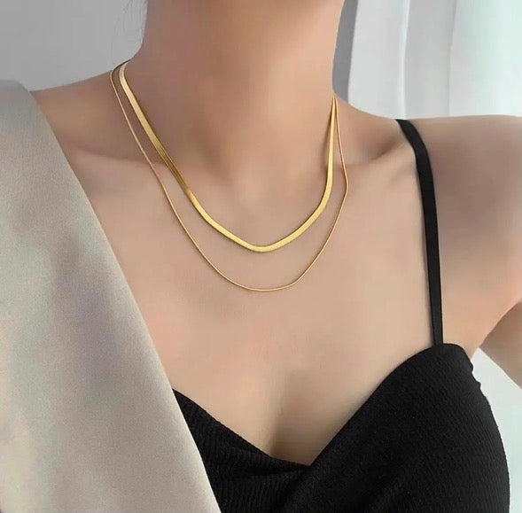 Aurelia Double Layer Chain Necklace