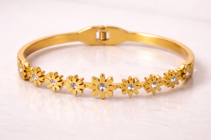 Gold Plated Flower Bracelet