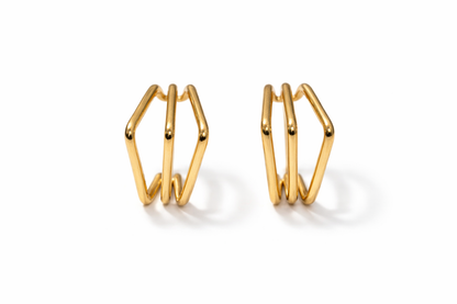 Geo Wave Hoop Earrings