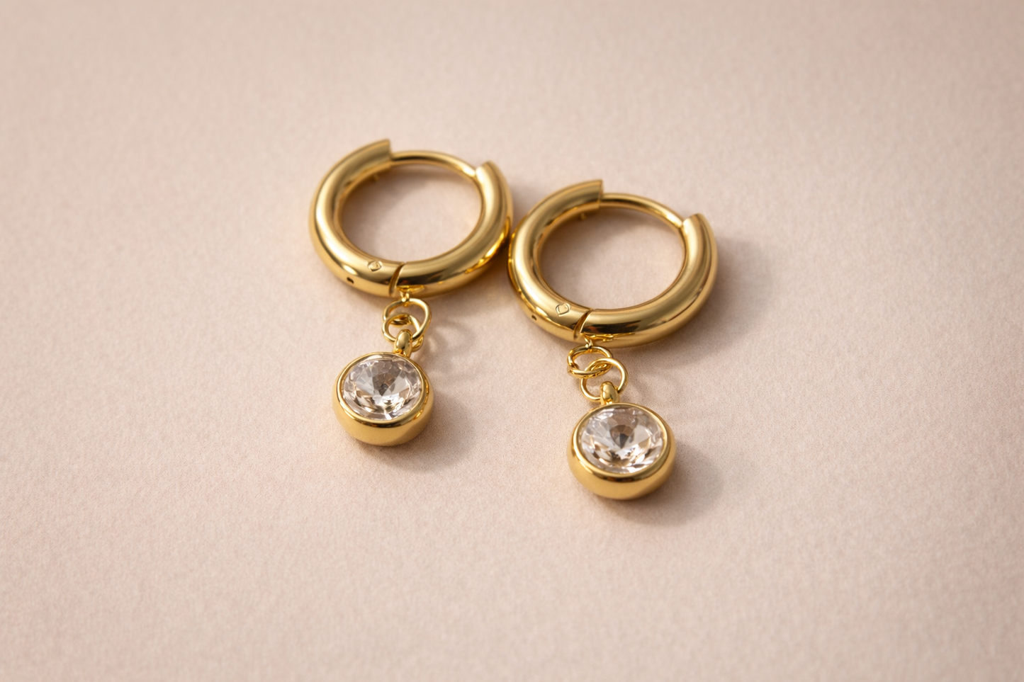 Ribbed Texture Elegant Hoop Earrings