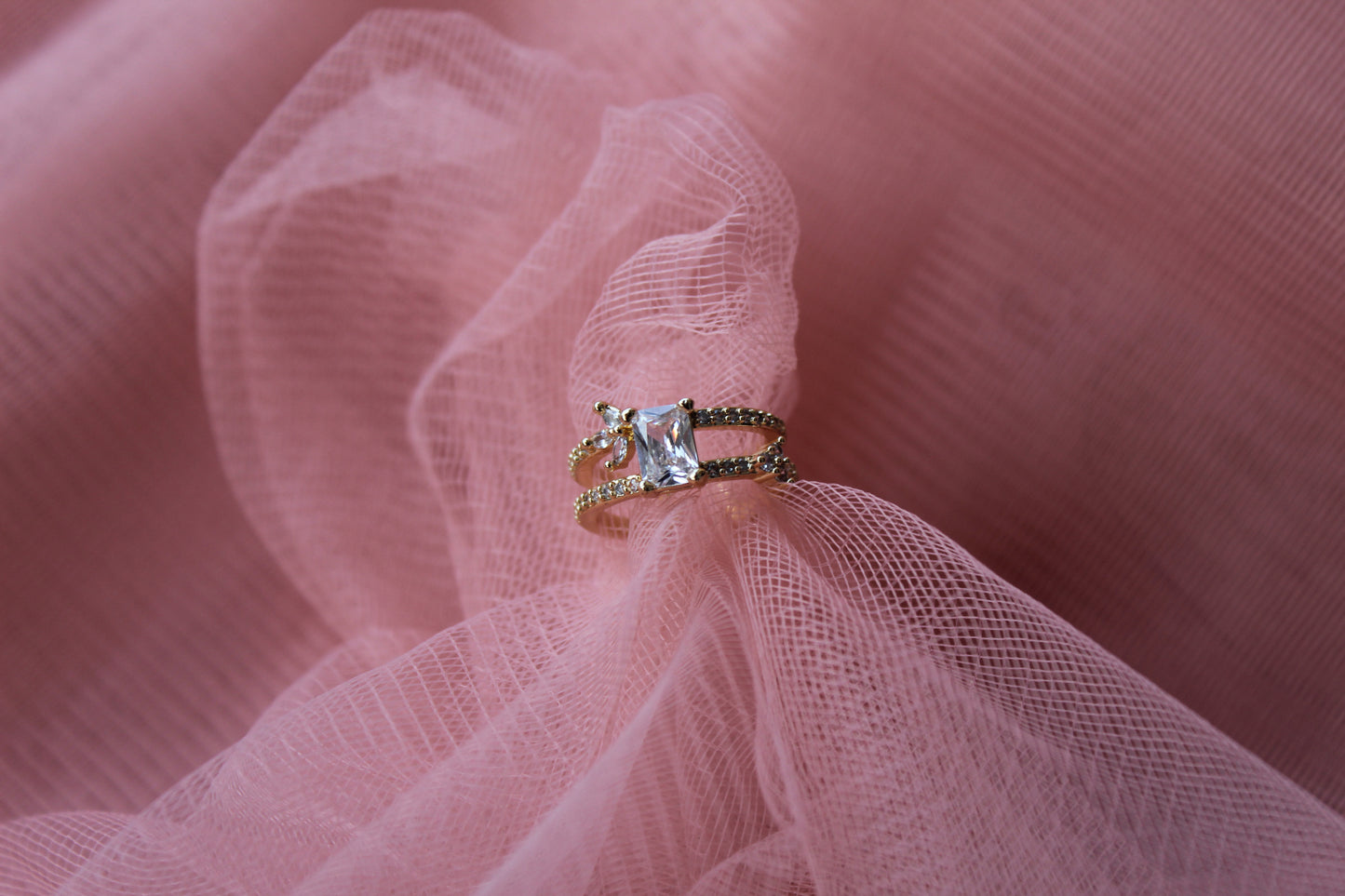White Diamond Cut Hoop Ring