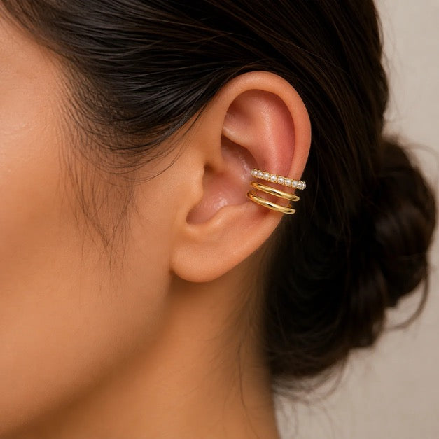 Crystal Triple Ear Cuff