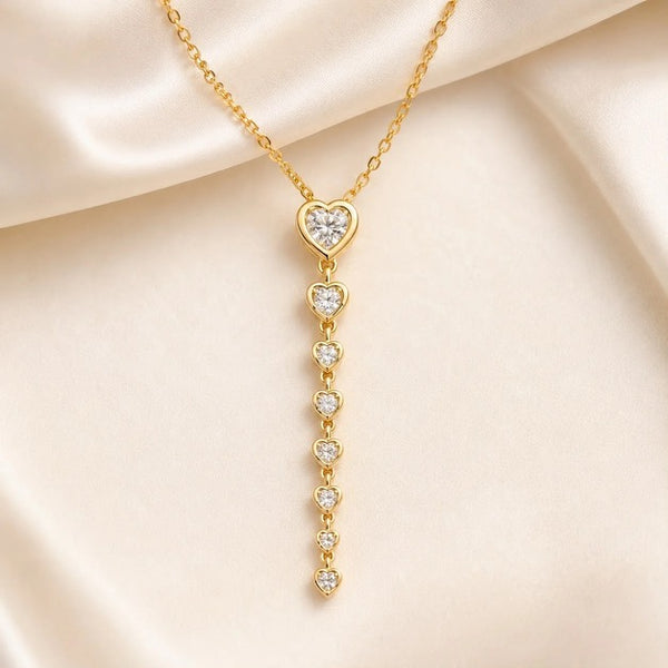 Cascade Heart Drop Necklace