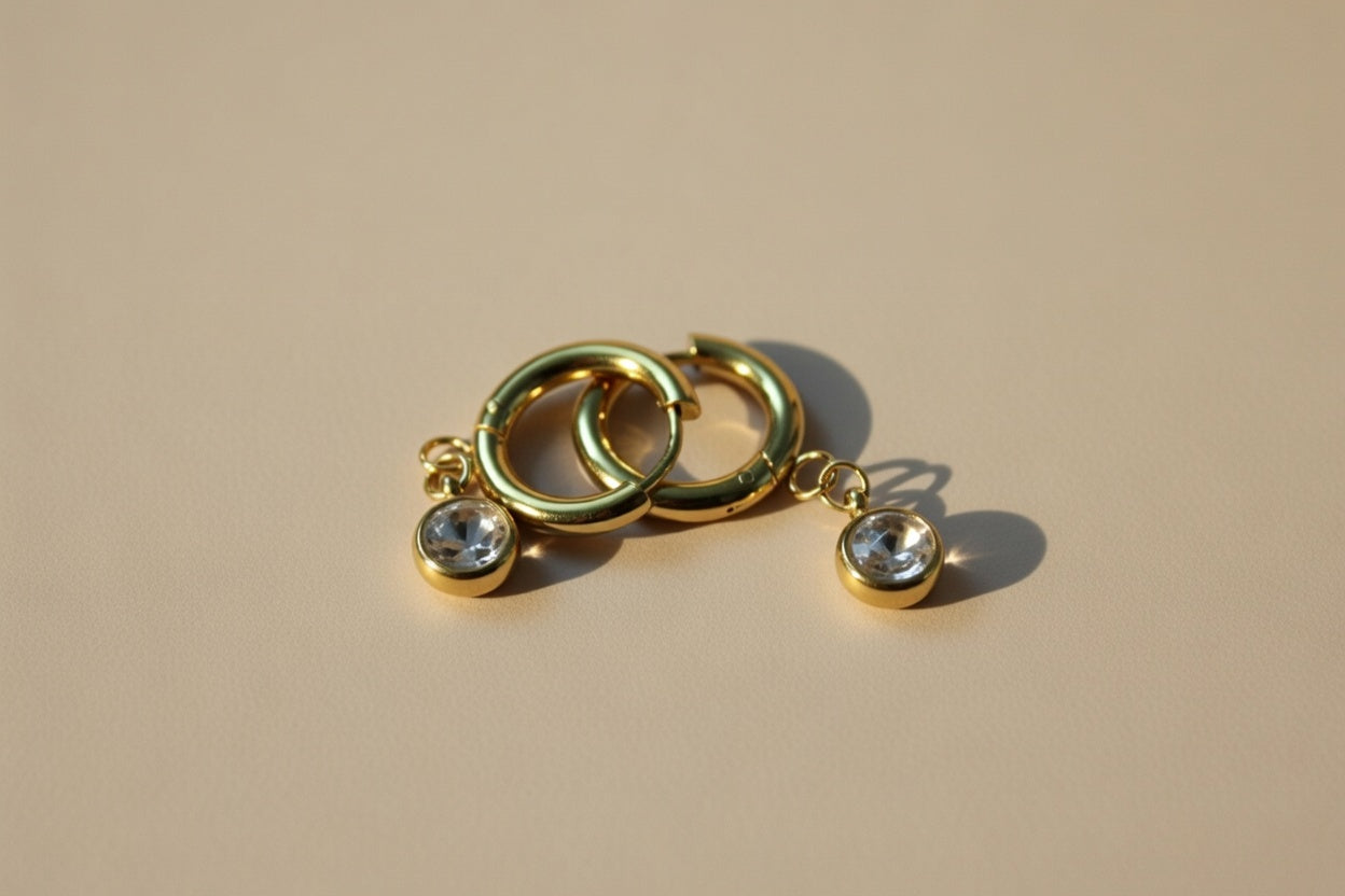 Ribbed Texture Elegant Hoop Earrings